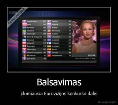 Balsavimas - įdomiausia Eurovizijos konkurso dalis