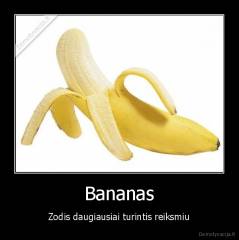 Bananas - Zodis daugiausiai turintis reiksmiu