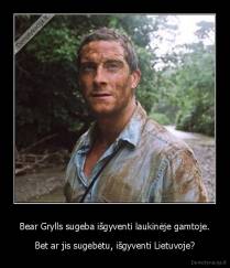 Bear Grylls sugeba išgyventi laukinėje gamtoje. - Bet ar jis sugebėtu, išgyventi Lietuvoje?