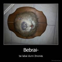 Bebrai- - tai labai durni žmonės