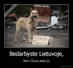 Bedarbyste Lietuvoje, - Net ir Šunys iesko jo
