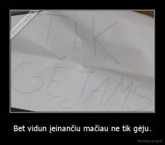 Bet vidun įeinančiu mačiau ne tik gėju. - 