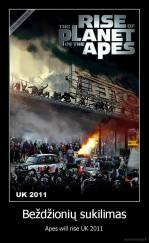 Beždžionių sukilimas - Apes will rise UK 2011