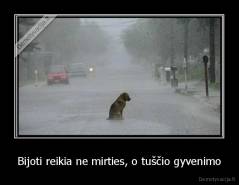 Bijoti reikia ne mirties, o tuščio gyvenimo - 