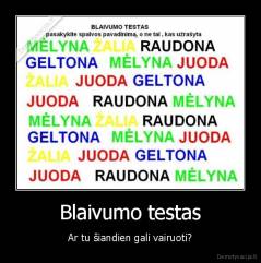 Blaivumo testas - Ar tu šiandien gali vairuoti?