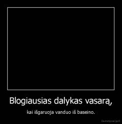 Blogiausias dalykas vasarą, - kai išgaruoja vanduo iš baseino.