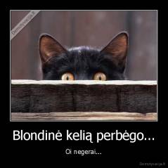 Blondinė kelią perbėgo... - Oi negerai...