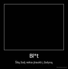 Bl*t - Šitą žodį reikia įtraukti į žodyną