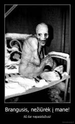 Brangusis, nežiūrėk į mane! - Aš dar nepasidažiusi!