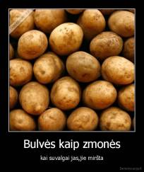 Bulvės kaip zmonės - kai suvalgai jas,jie miršta