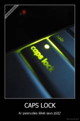 CAPS LOCK - Ar pasiruošes išlieti savo įtūžį?