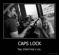 CAPS LOCK - Taip, būtent taip ir yra.