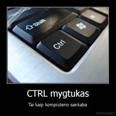 CTRL mygtukas - Tai kaip kompiuterio sankaba