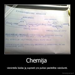 Chemija  - vienintelis būdas ją suprasti yra puikiai pasitelkta vaizduotė.