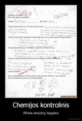 Chemijos kontrolinis - Where amazing happens