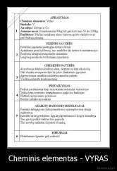 Cheminis elementas - VYRAS - 