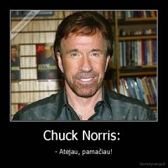Chuck Norris:  - - Atėjau, pamačiau!