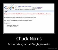 Chuck Norris - Jis toks baisus, kad net Google jo neieško