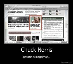 Chuck Norris - Retorinis klausimas...