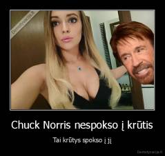 Chuck Norris nespokso į krūtis - Tai krūtys spokso į jį