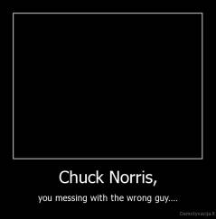 Chuck Norris, - you messing with the wrong guy....