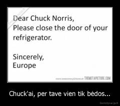 Chuck'ai, per tave vien tik bėdos... - 