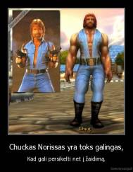 Chuckas Norissas yra toks galingas, - Kad gali persikelti net į žaidimą.