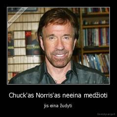 Chuck'as Norris'as neeina medžioti - jis eina žudyti