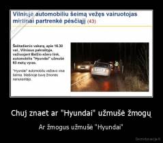 Chuj znaet ar "Hyundai" užmušė žmogų - Ar žmogus užmušė "Hyundai"