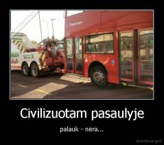 Civilizuotam pasaulyje - palauk - nėra...