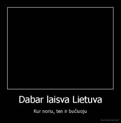 Dabar laisva Lietuva - Kur noriu, ten ir bučiuoju