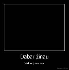 Dabar žinau - Viskas įmanoma