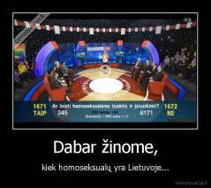 Dabar žinome, - kiek homoseksualų yra Lietuvoje...