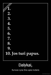 Dalykai, - Kuriuos vyrai žino apie moteris