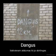 Dangus - kiekvienam atstumas iki jo skirtingas