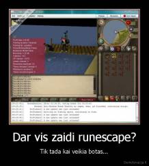 Dar vis zaidi runescape? - Tik tada kai veikia botas...