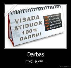 Darbas - žmogų puošia...