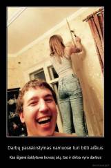 Darbų pasiskirstymas namuose turi būti aiškus - Kas išgėrė šaldytuve buvusį alų, tas ir dirba vyro darbus