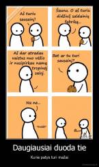 Daugiausiai duoda tie - Kurie patys turi mažai