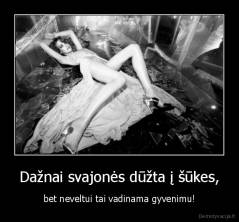 Dažnai svajonės dūžta į šūkes, - bet neveltui tai vadinama gyvenimu!