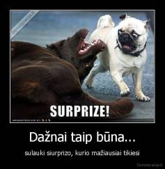 Dažnai taip būna... - sulauki siurprizo, kurio mažiausiai tikiesi