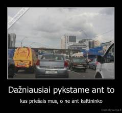 Dažniausiai pykstame ant to - kas priešais mus, o ne ant kaltininko