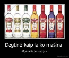 Degtinė kaip laiko mašina  - išgėriai ir jau rytojus