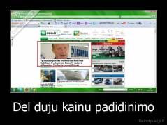 Del duju kainu padidinimo - 