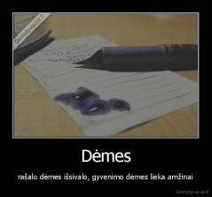 Dėmes - rašalo dėmes išsivalo, gyvenimo dėmes lieka amžinai