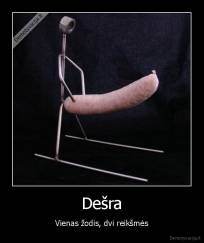 Dešra - Vienas žodis, dvi reikšmės