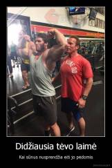 Didžiausia tėvo laimė - Kai sūnus nusprendžia eiti jo pėdomis