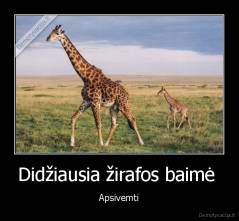 Didžiausia žirafos baimė  - Apsivemti