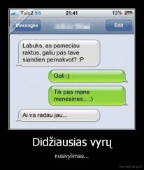 Didžiausias vyrų - nusivylimas...