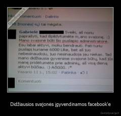 Didžiausios svajonės įgyvendinamos facebook'e - 